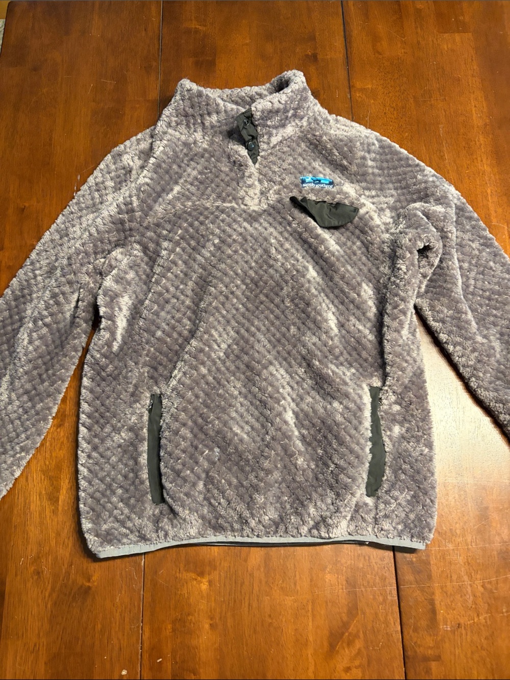 Simply Southern Plush Quarter-Zip Pullover - Gray/Purple